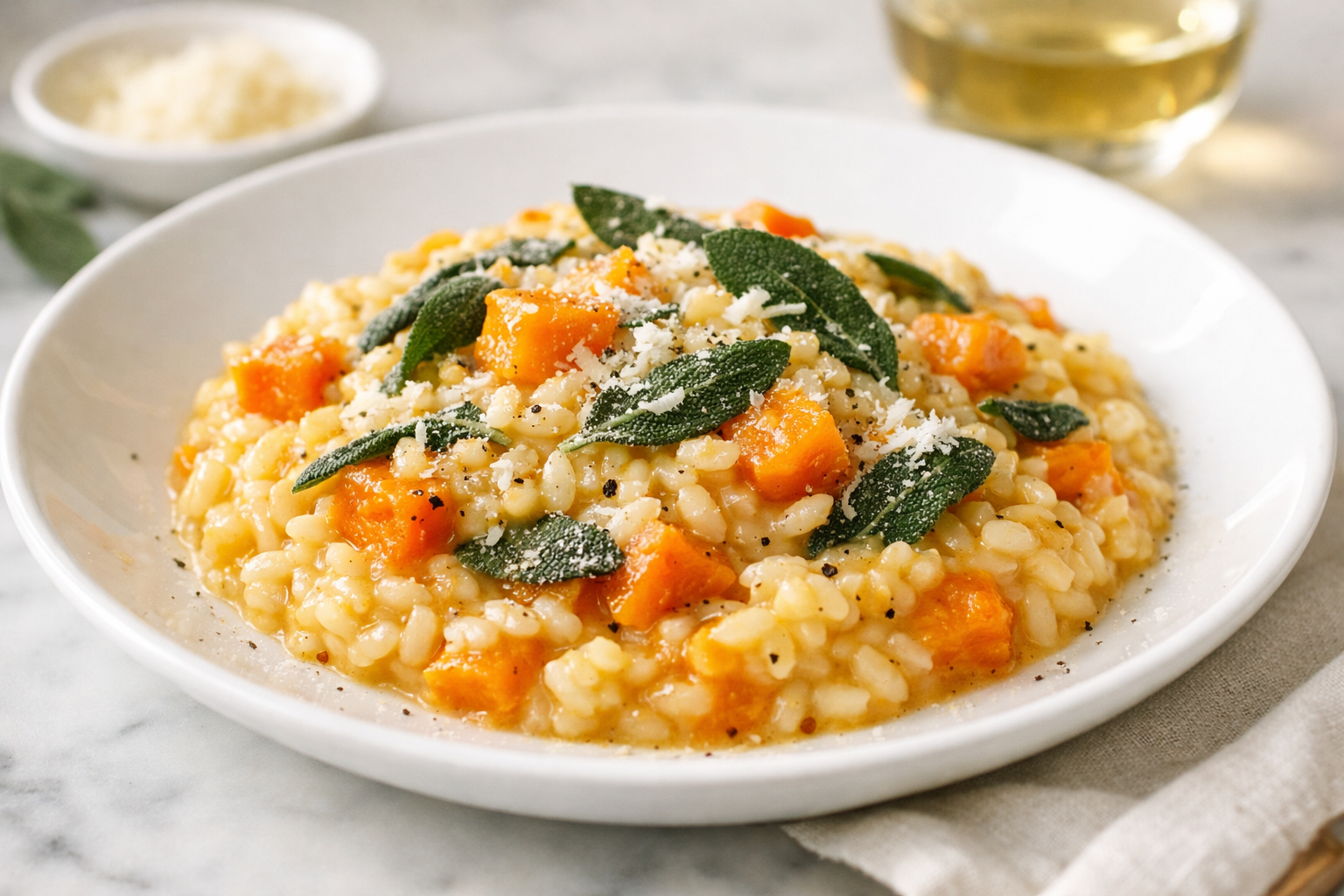 Creamy Butternut Squash and Sage Risotto