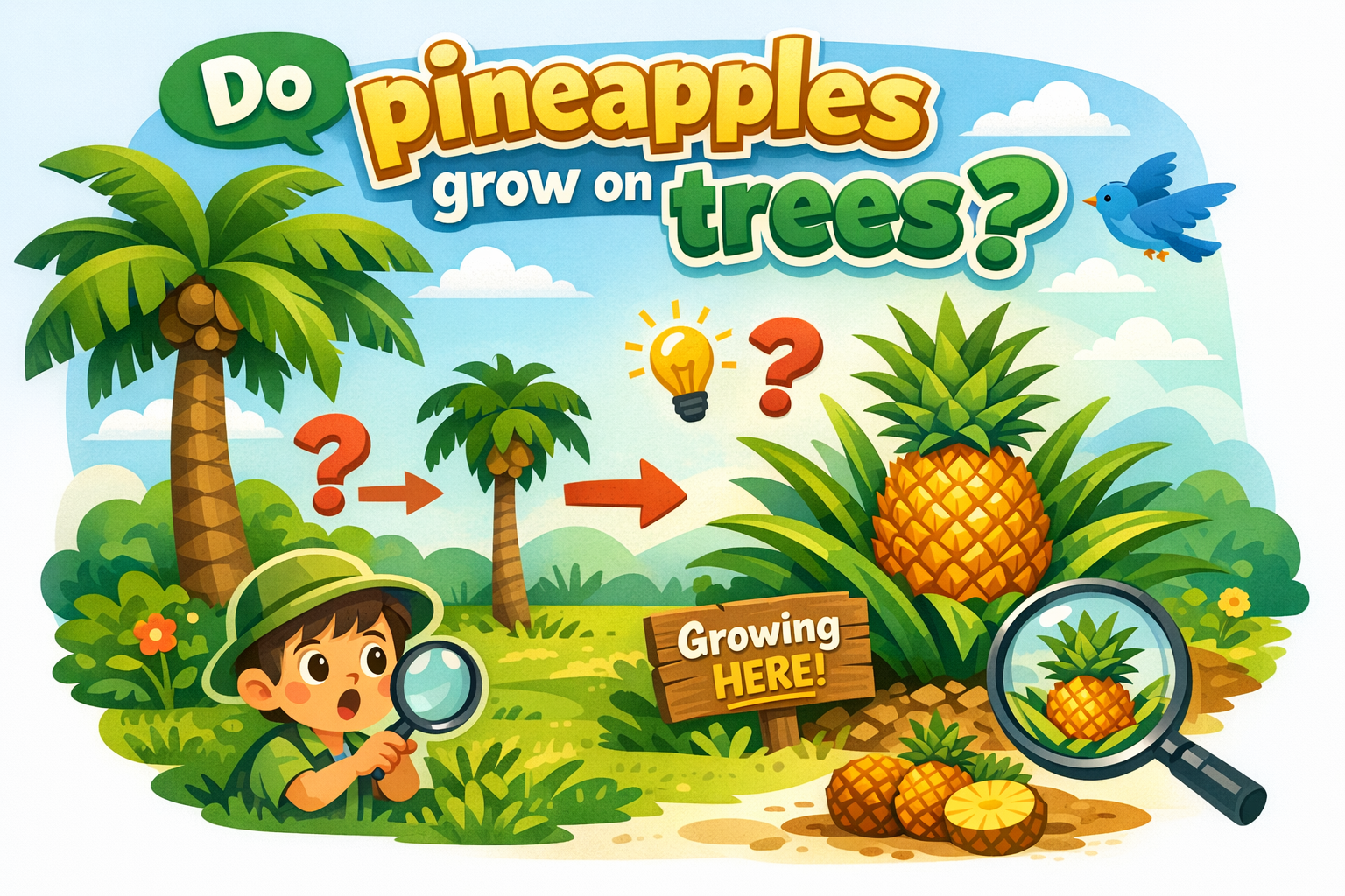 Do pineapples grow on trees?
