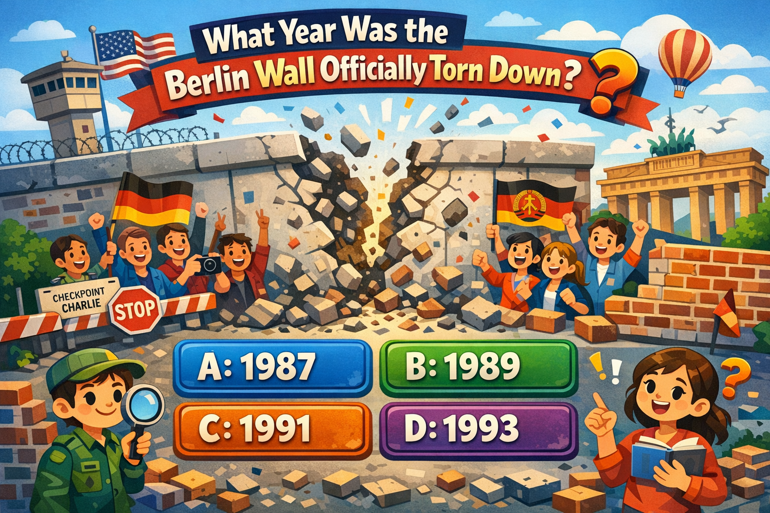 What Year Was the Berlin Wall Officially Torn Down?