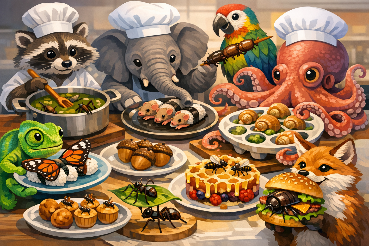 Bizarre Bites: Animal-Invented Cuisines