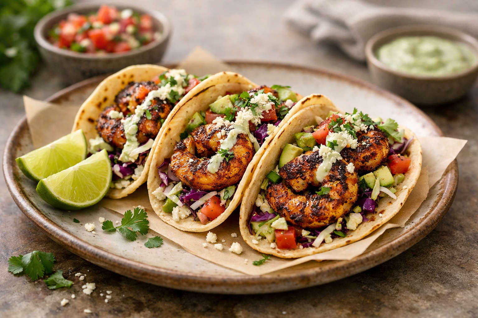 Blackened Shrimp Tacos