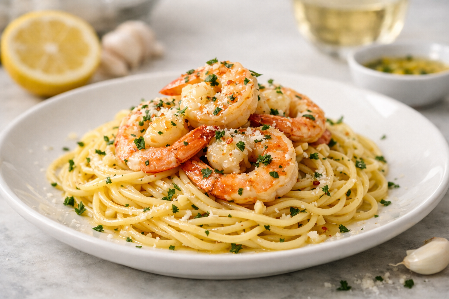 Buttery Garlic Shrimp Scampi