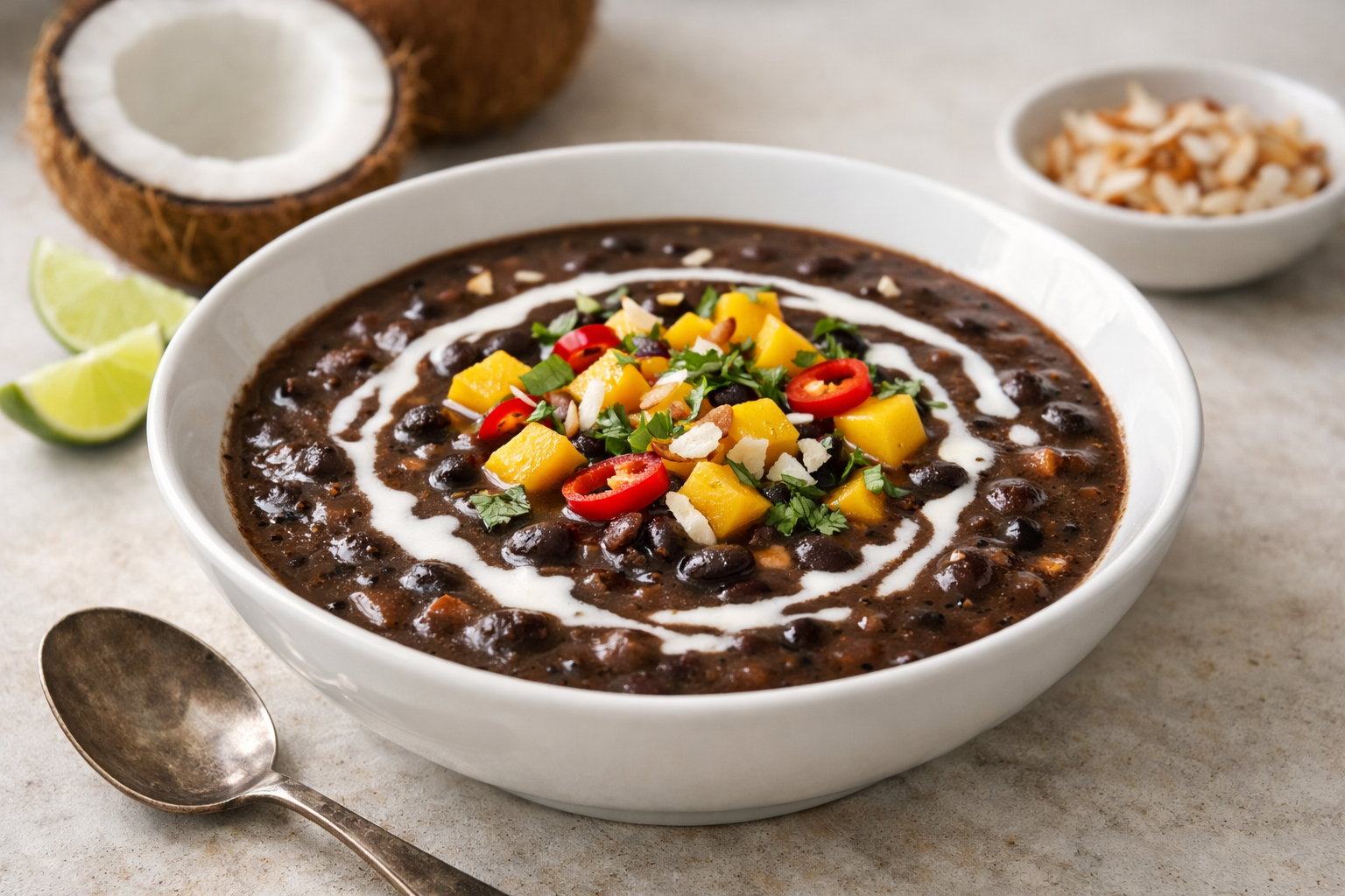 Coconut Black Bean Soup