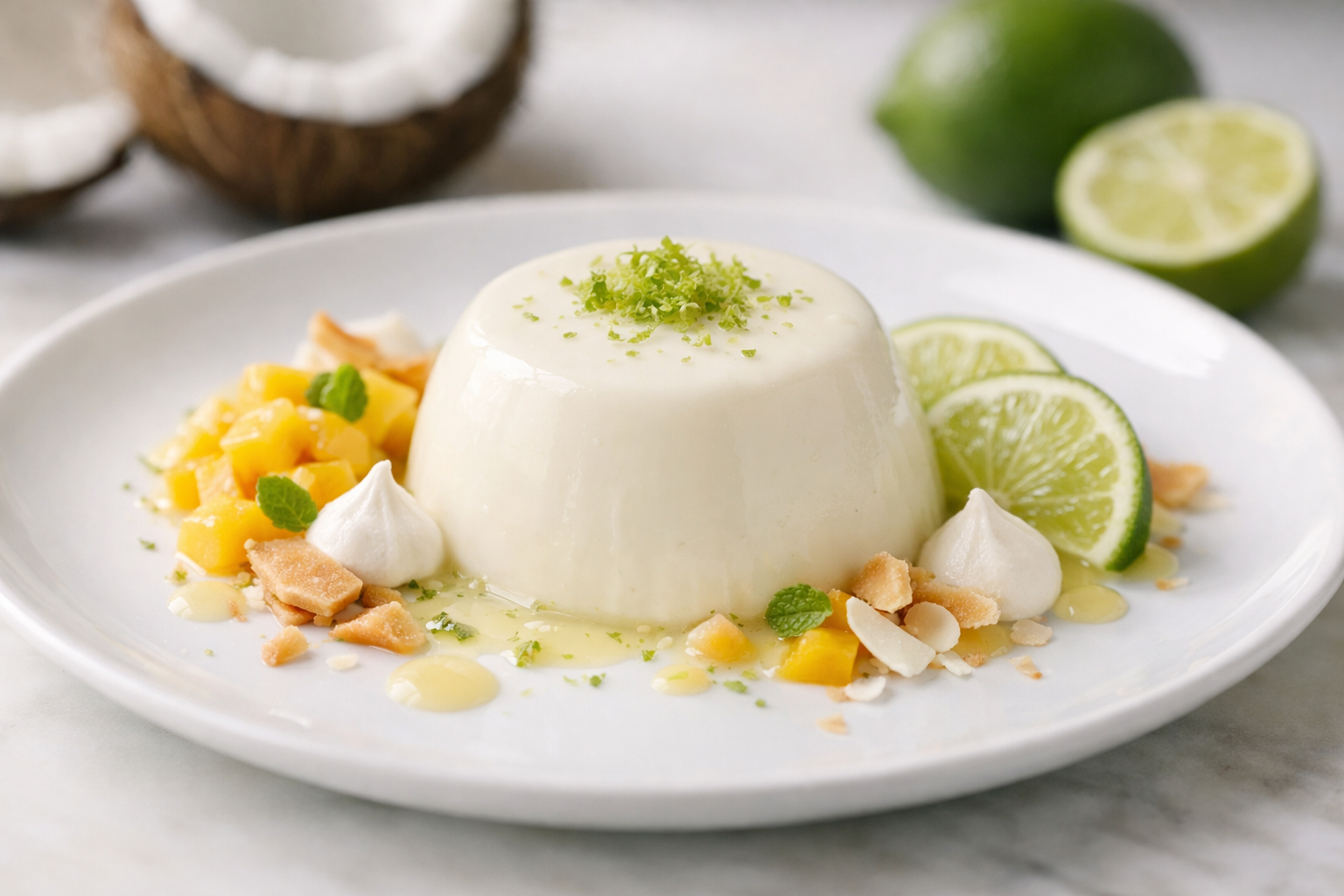 Coconut Lime Panna Cotta