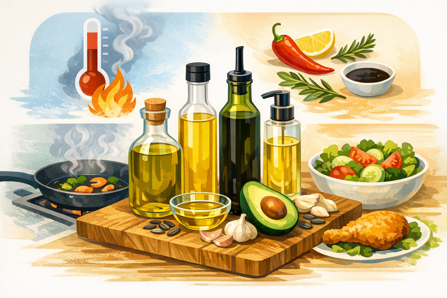 Cooking Oils Decoded: Smoke Points, Flavors, and When to Use Each
