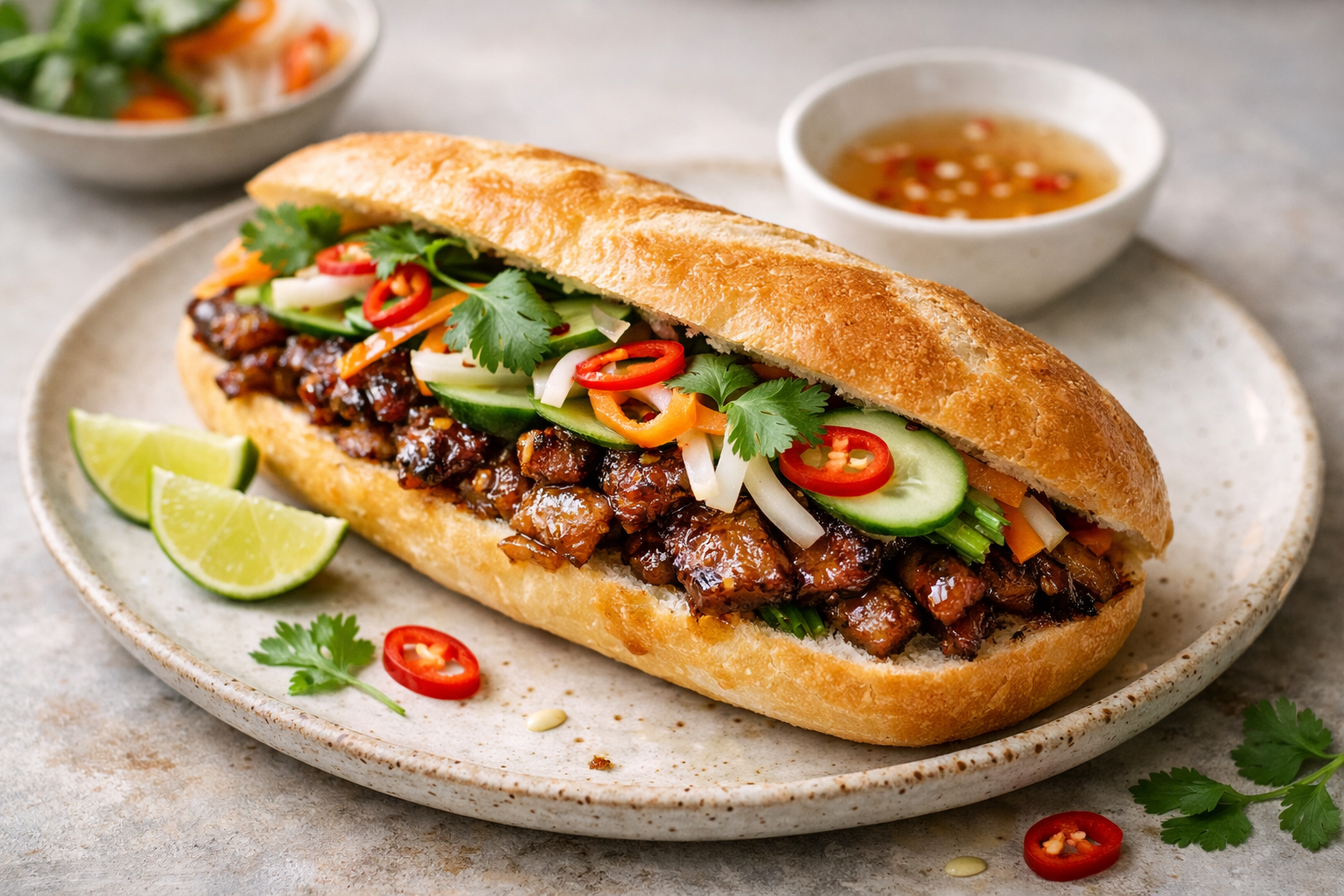 Crunchy Vietnamese Pork Banh Mi