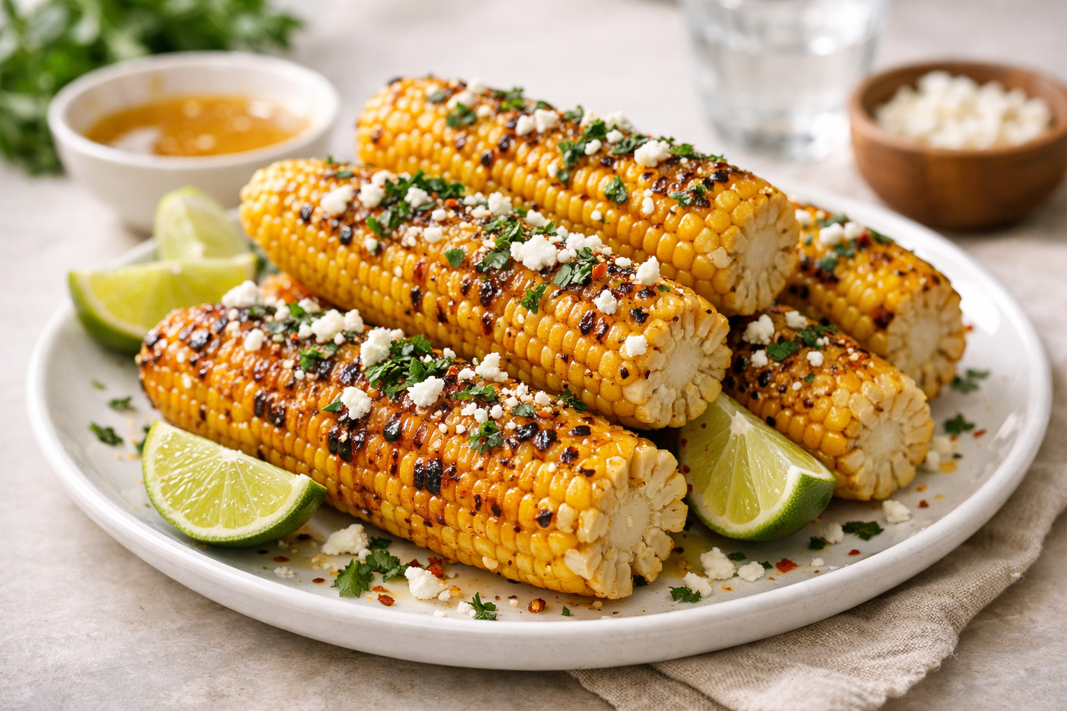 Honey Lime Grilled Corn on the Cob