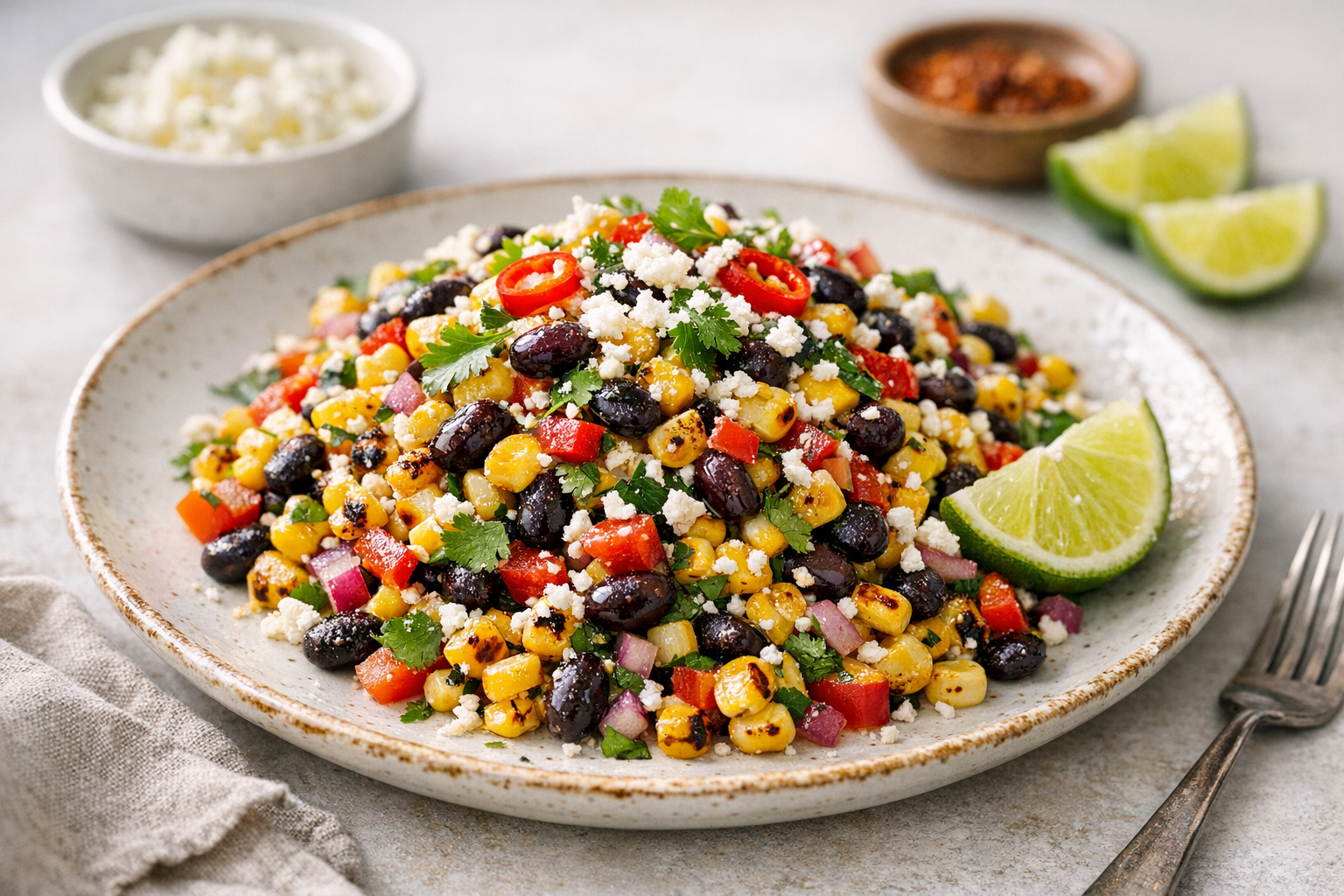 Mexican Street Corn and Black Bean Salad