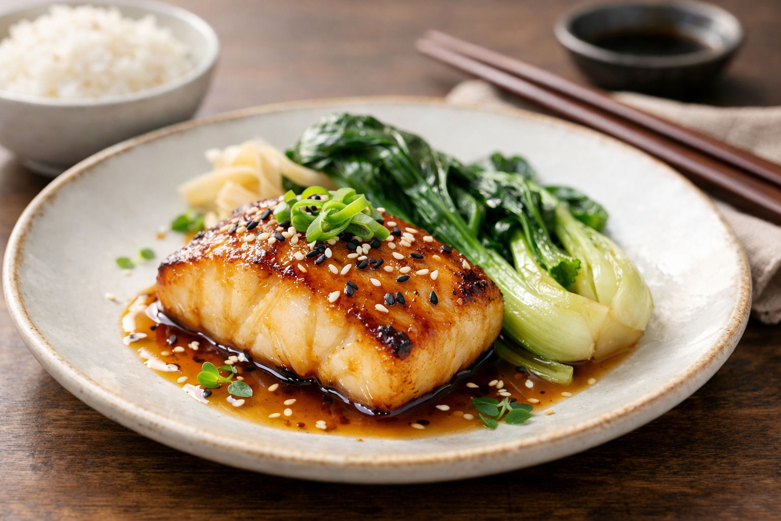 Miso Glazed Cod with Bok Choy
