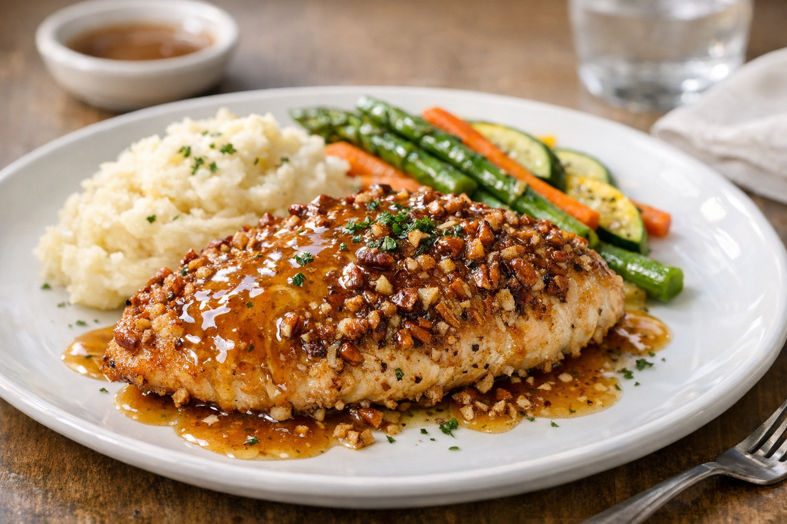 Pecan-Crusted Chicken with Maple Dijon Glaze