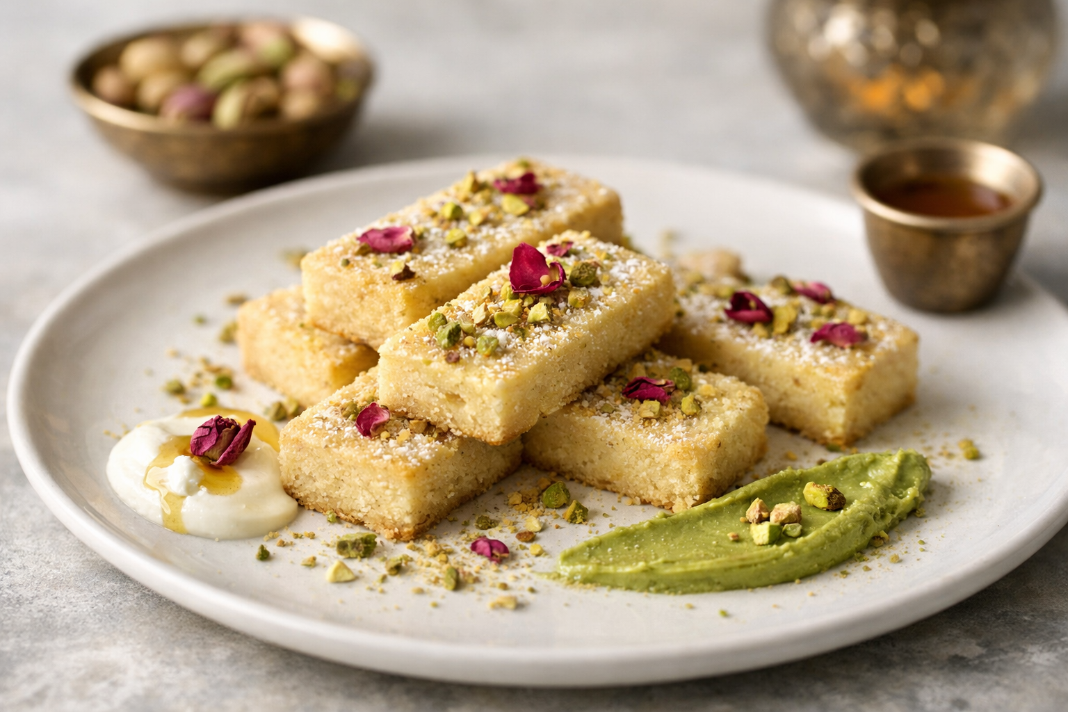 Pistachio Cardamom Shortbread