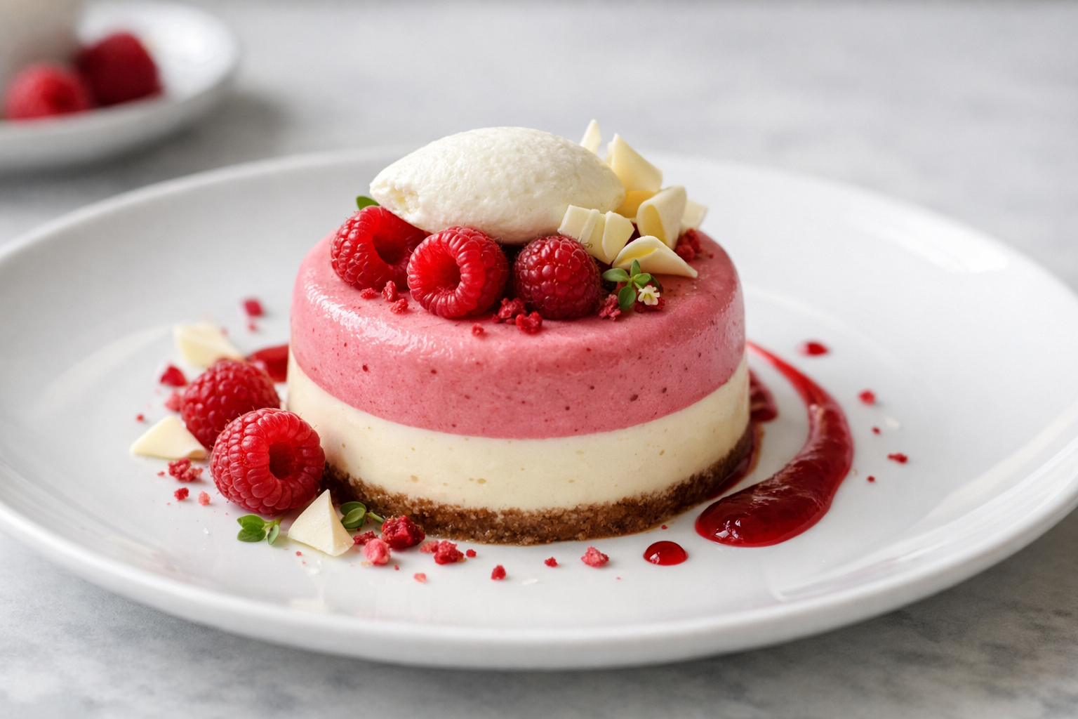 Raspberry and White Chocolate Mousse