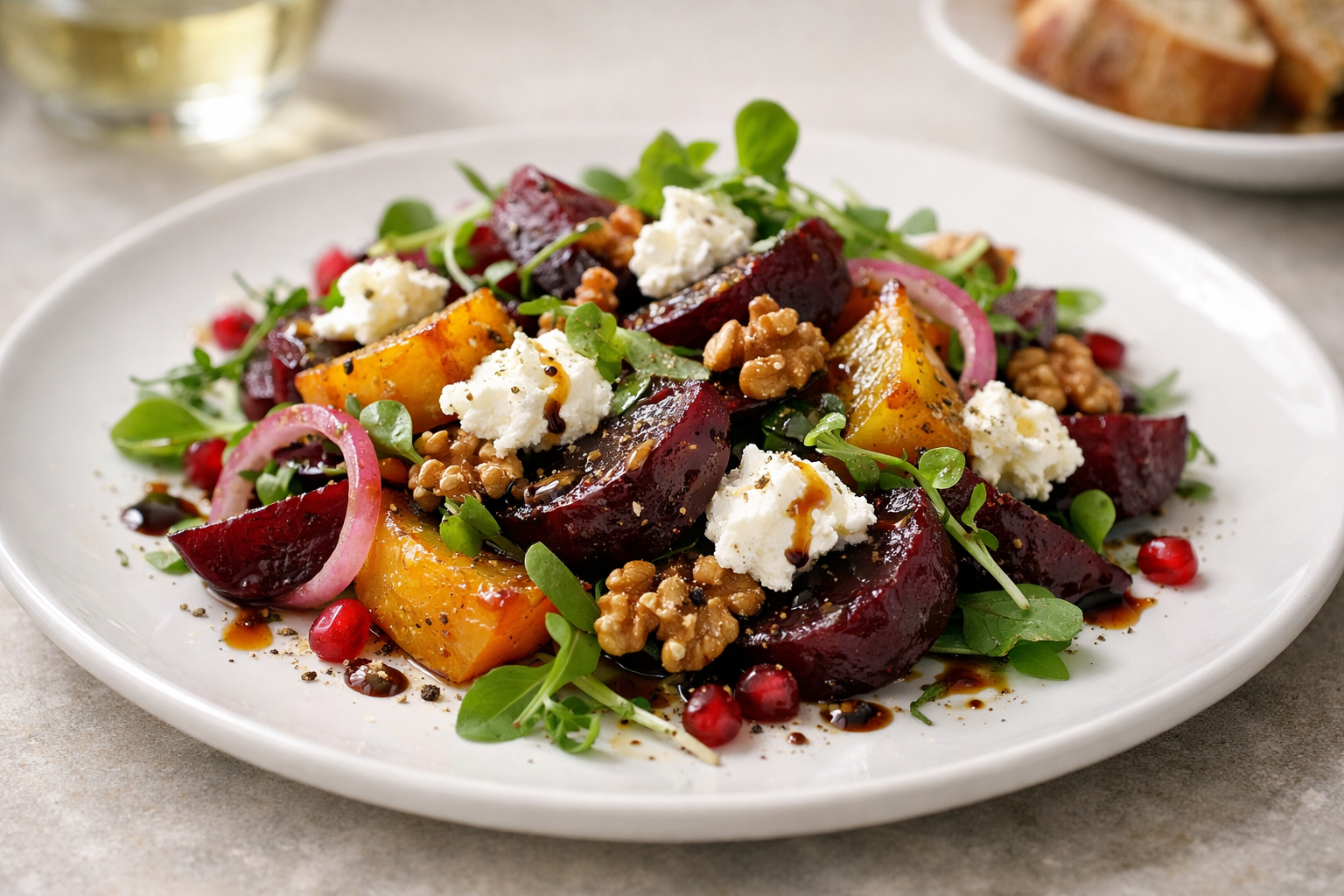 Roasted Beet and Goat Cheese Salad