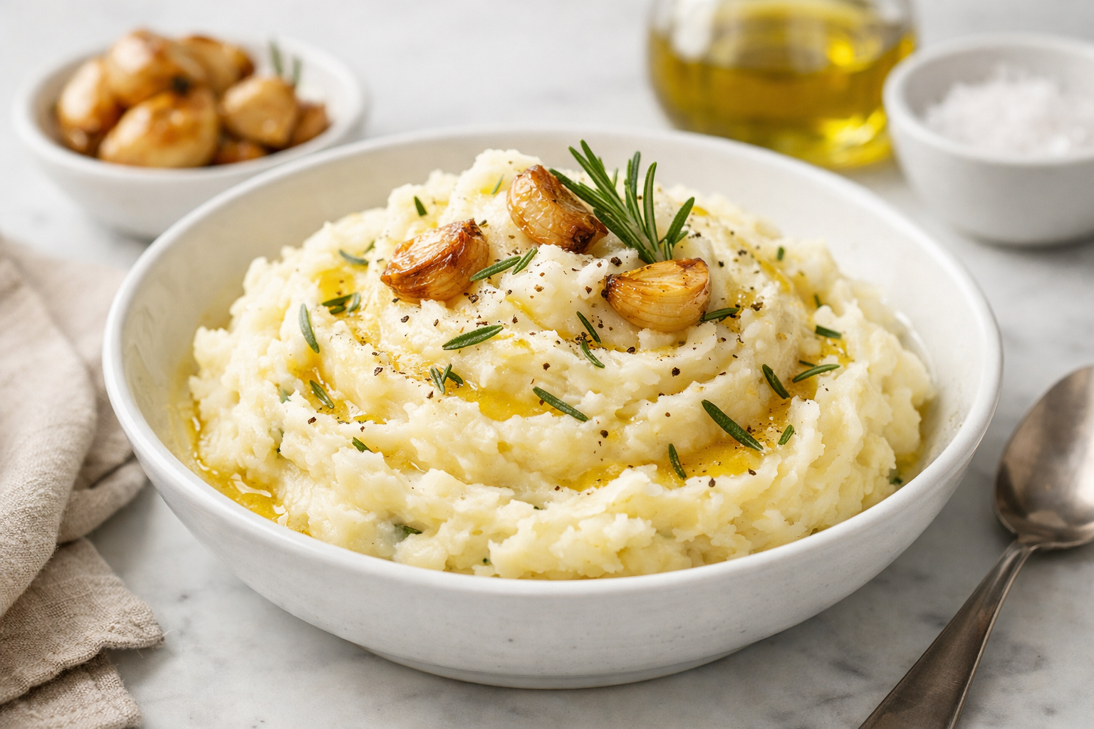 Roasted Garlic and Rosemary Mashed Potatoes