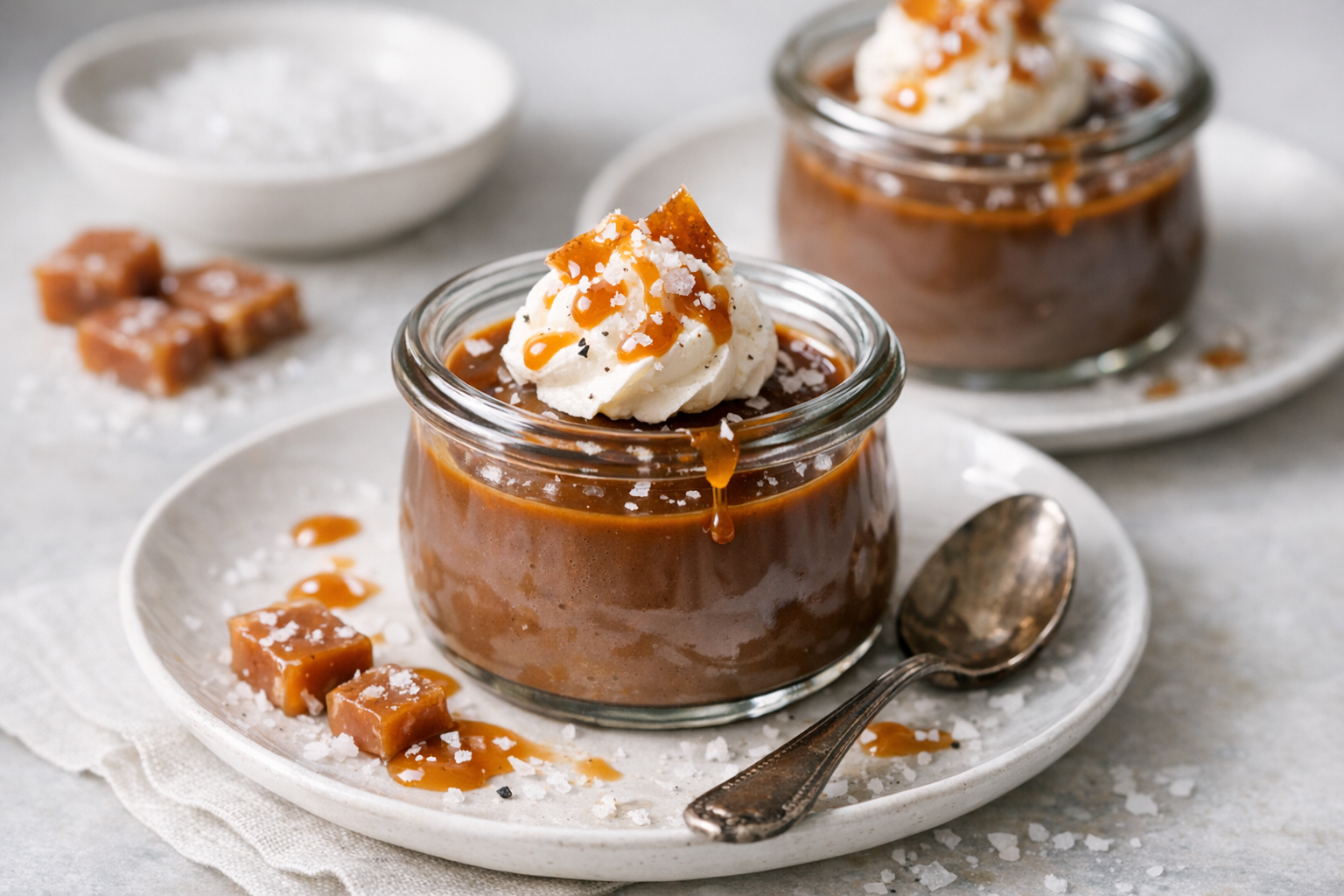 Salted Caramel Chocolate Pots de Crème
