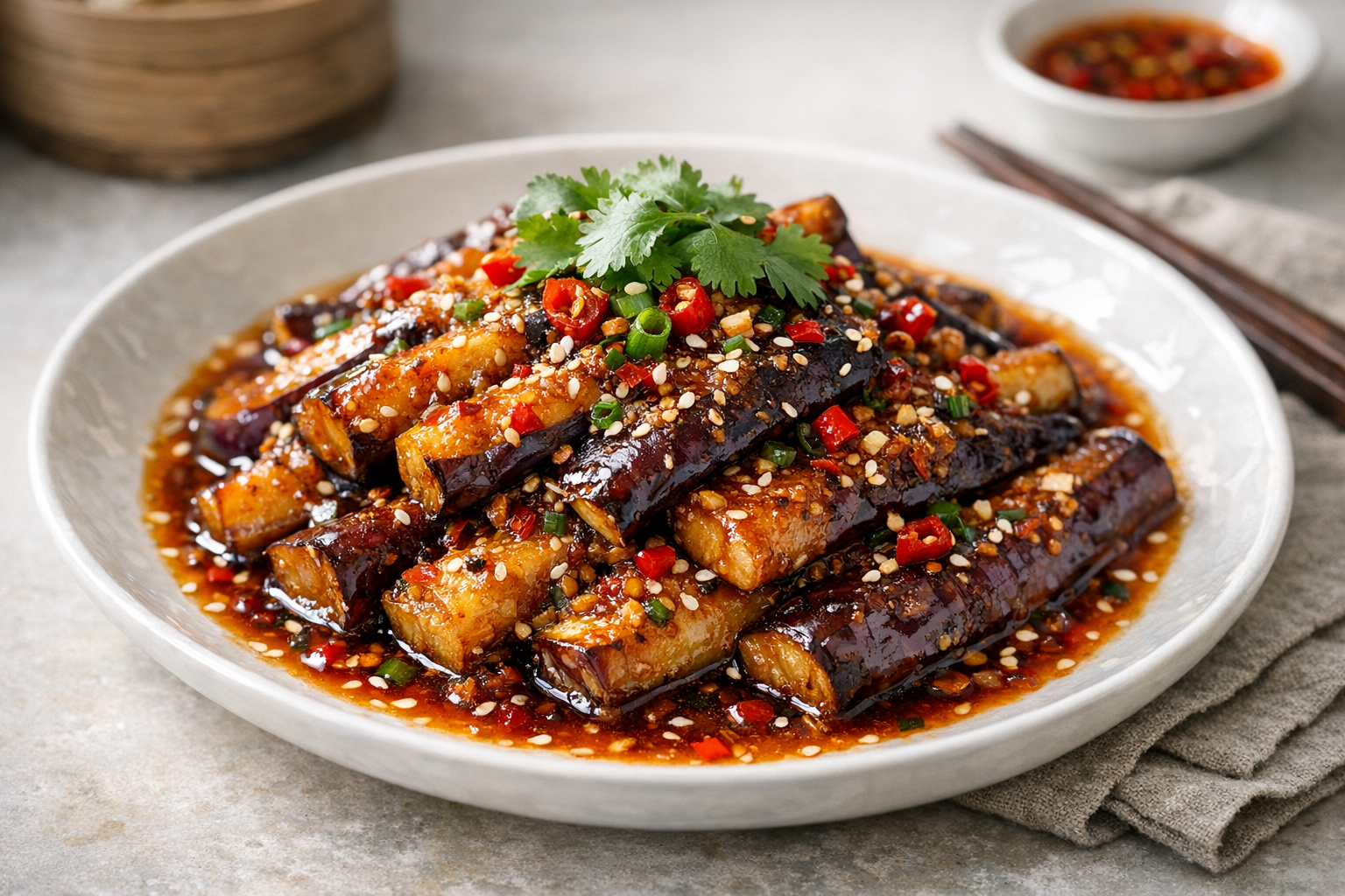 Spicy Sichuan-Style Eggplant