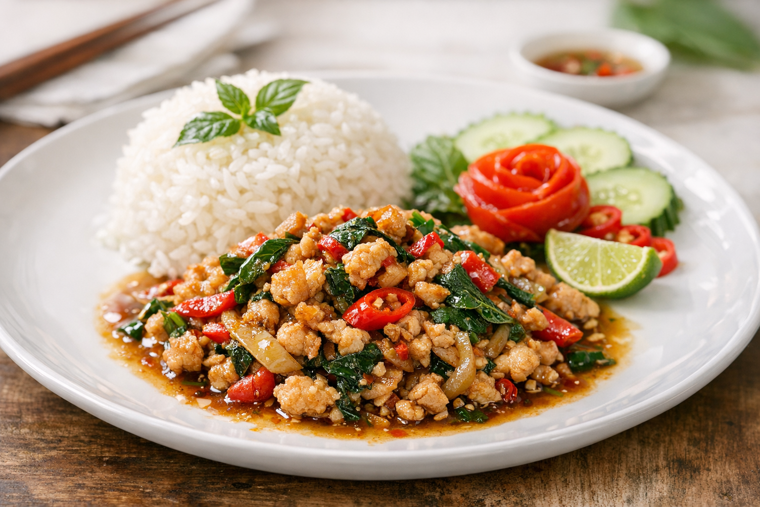 Spicy Thai Basil Chicken Stir-Fry