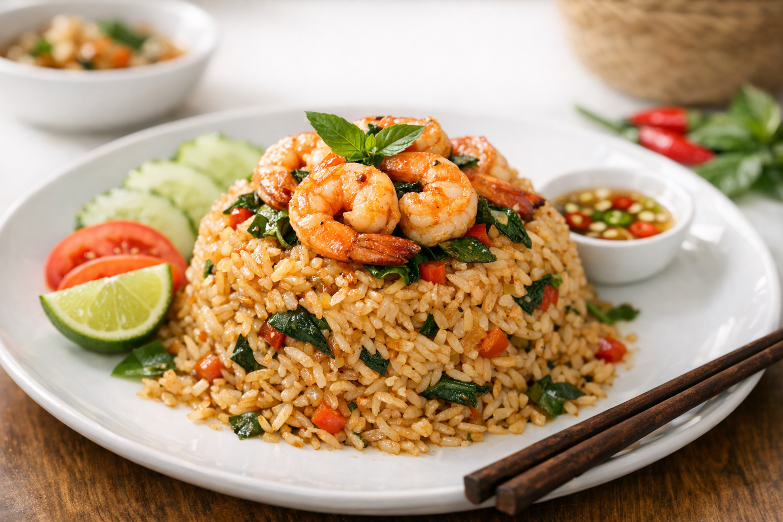 Thai Basil Shrimp Fried Rice