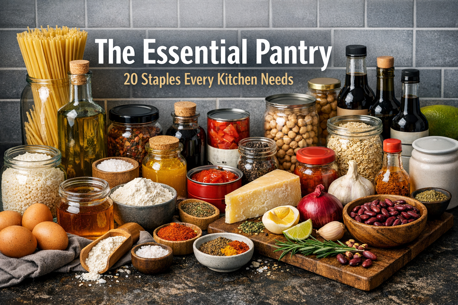 The Essential Pantry: 20 Staples Every Kitchen Needs